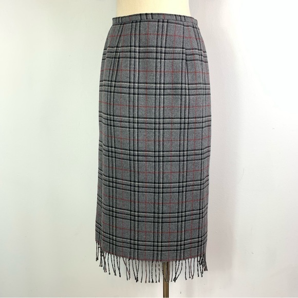 Vintage Wool Plaid Skirt Sag Harbor Petite Size 12 - Picture 1 of 6